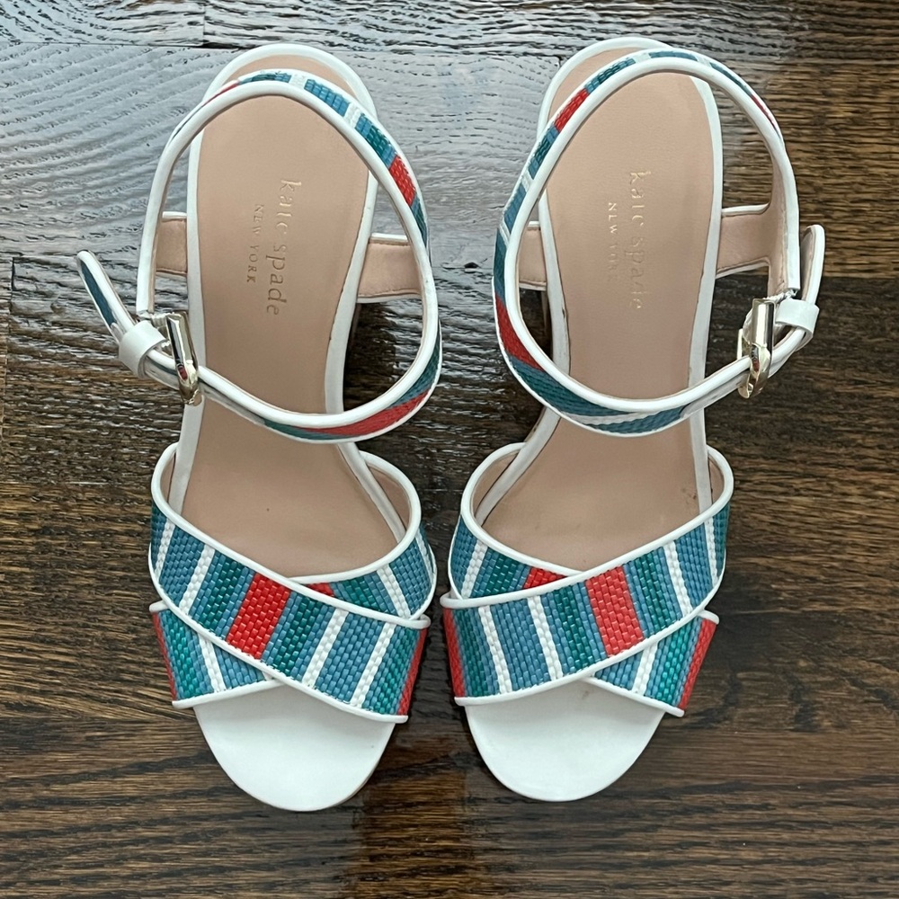 Kate Spade Striped Raffia Platform - Picture 2 of 6